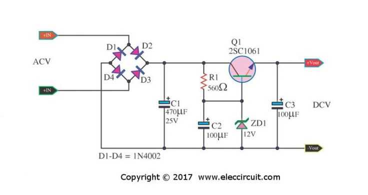 simple schematic diagram of power supply
