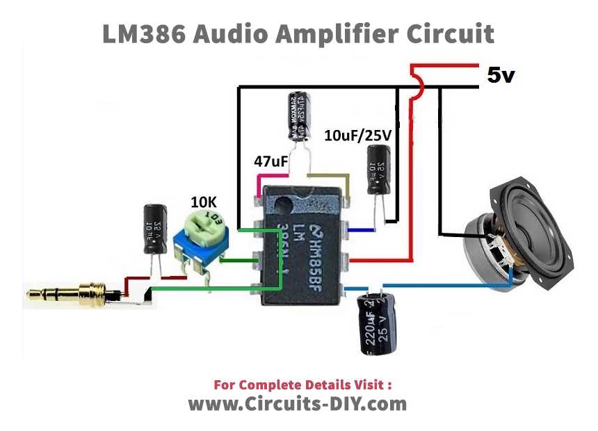 simple speaker circuit diagram
