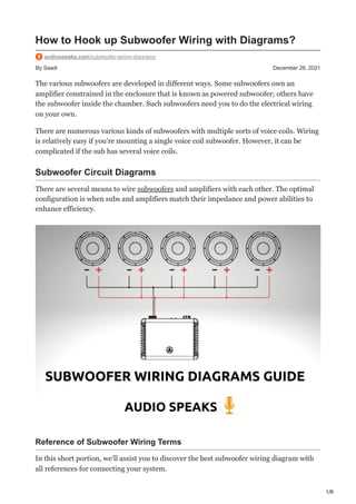 single dvc 1 ohm sub wiring diagram