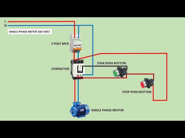 single phase start stop switch wiring diagram