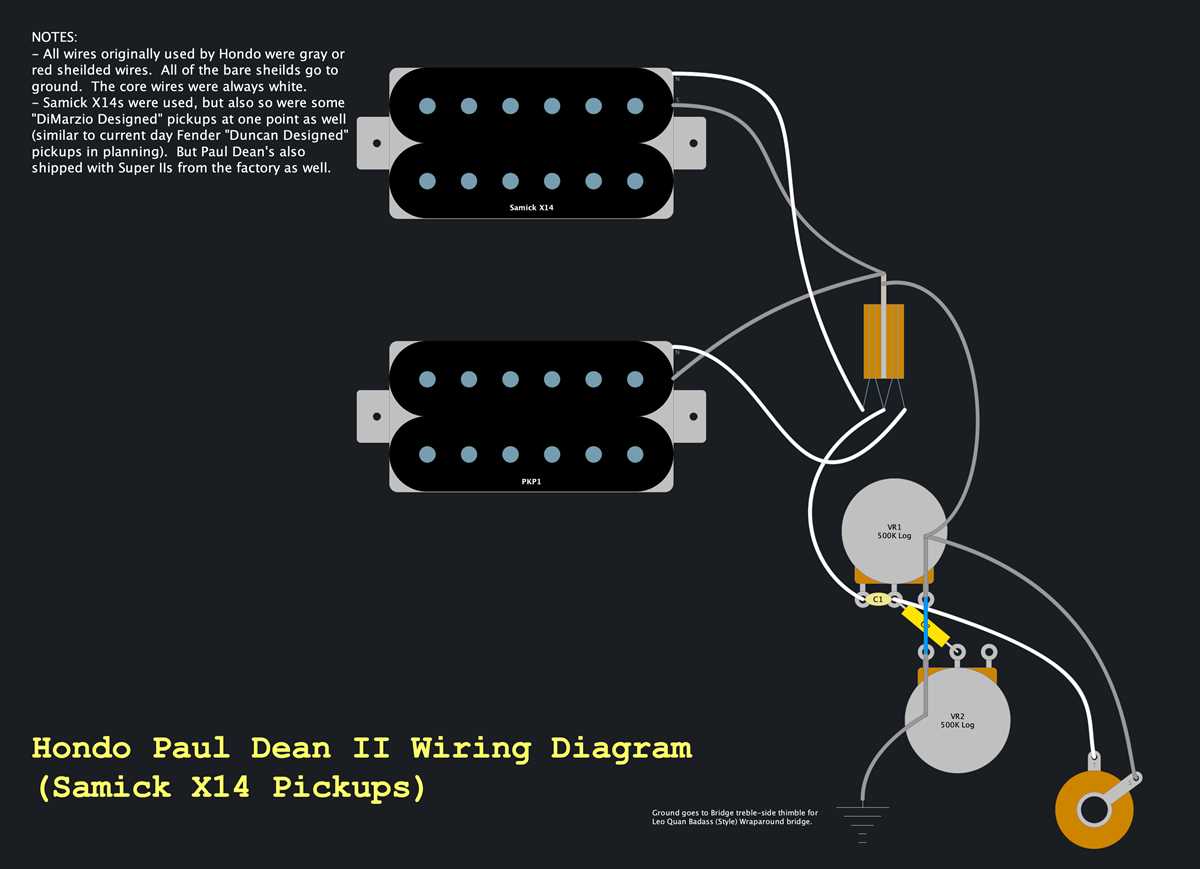 humbucker guitar wiring diagrams