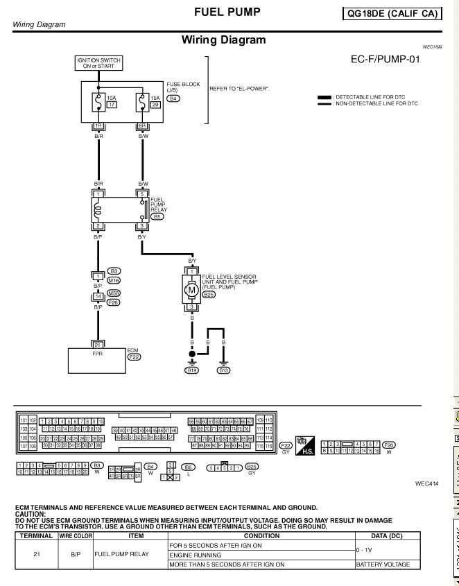 2000 nissan frontier fuel pump wiring diagram