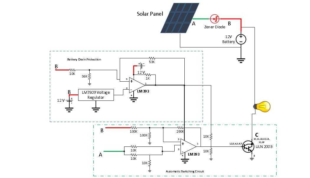 solar led street light circuit diagram solar led street light circuit diagram