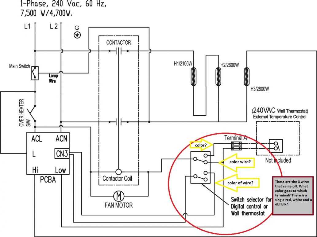 space heater wiring diagram