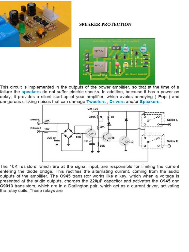 speaker protection circuit diagram