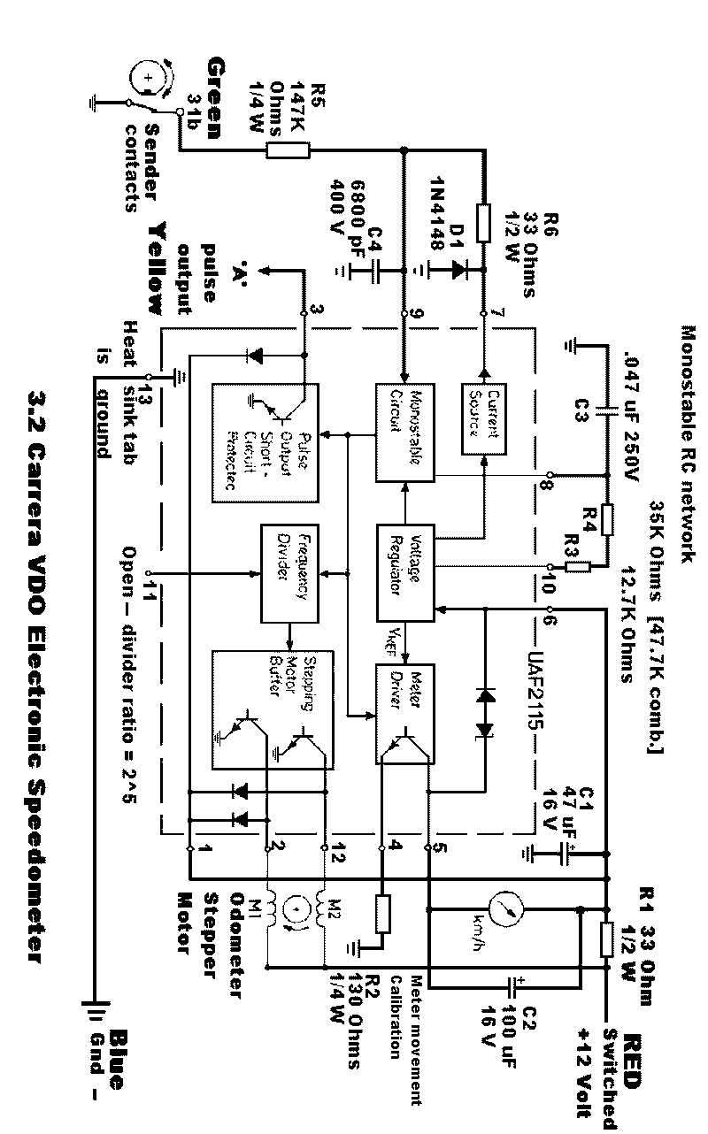 speedometer schematic diagram