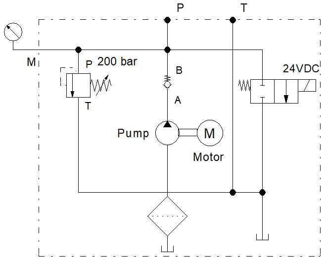 hydraulic power pack electrical circuit diagram