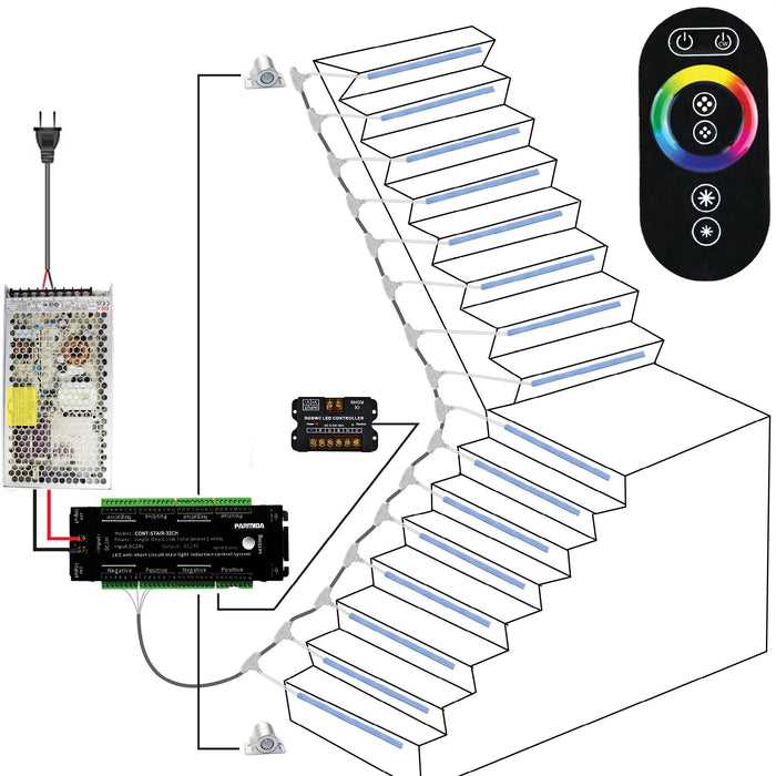 stairs lighting circuit diagram