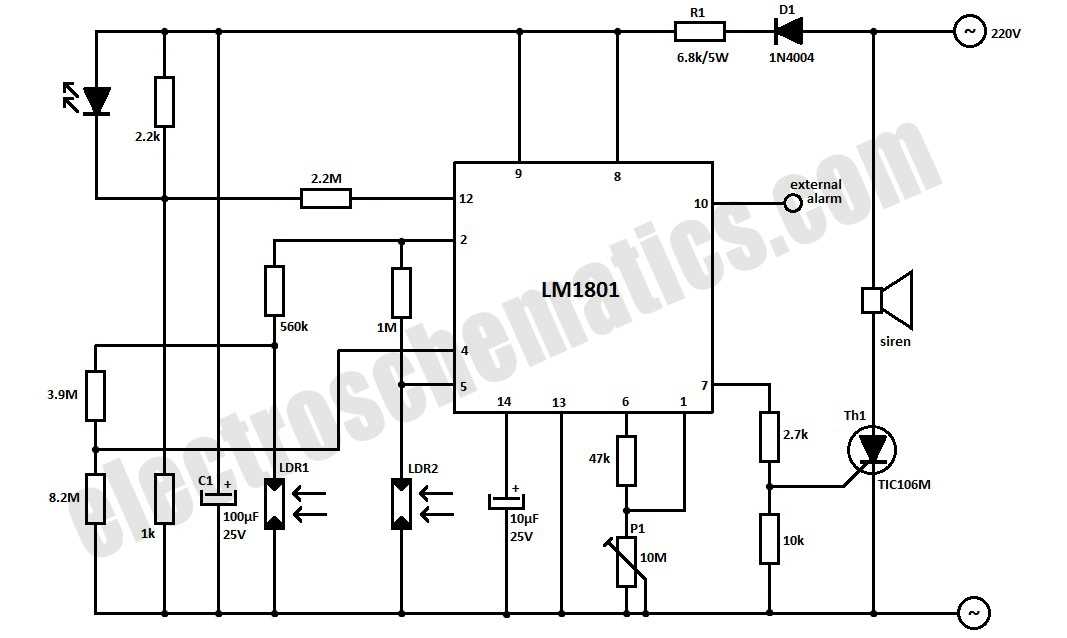 flame detector circuit diagram