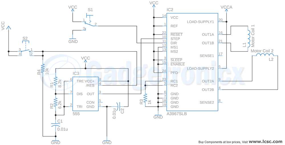 stepper motor controller circuit diagram