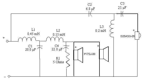 subwoofer speaker schematic diagram