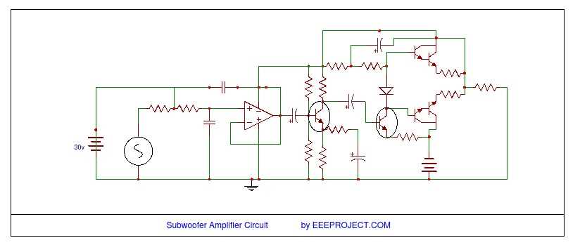 subwoofer speaker schematic diagram
