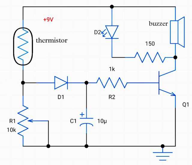 simple fire alarm circuit diagram