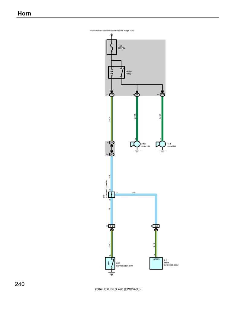 wiring diagram of horn