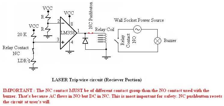 laser alarm circuit diagram laser alarm circuit diagram