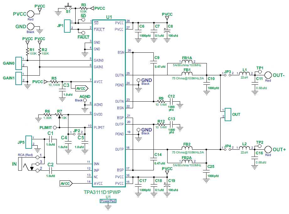tda8920bj amplifier circuit diagram