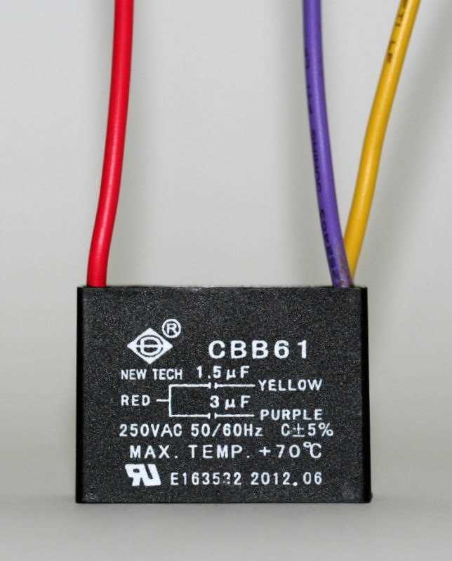 cbb61 fan capacitor wiring diagram