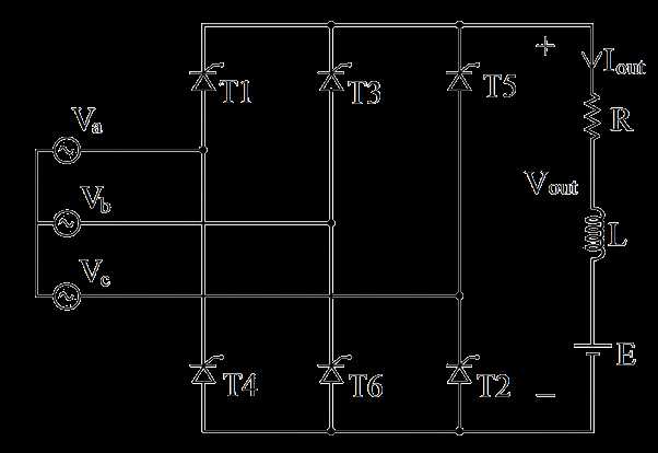 three phase full wave rectifier circuit diagram