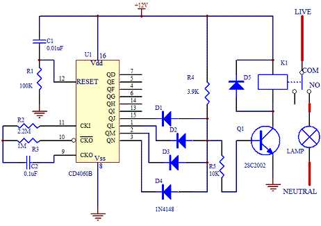 time switch circuit diagram