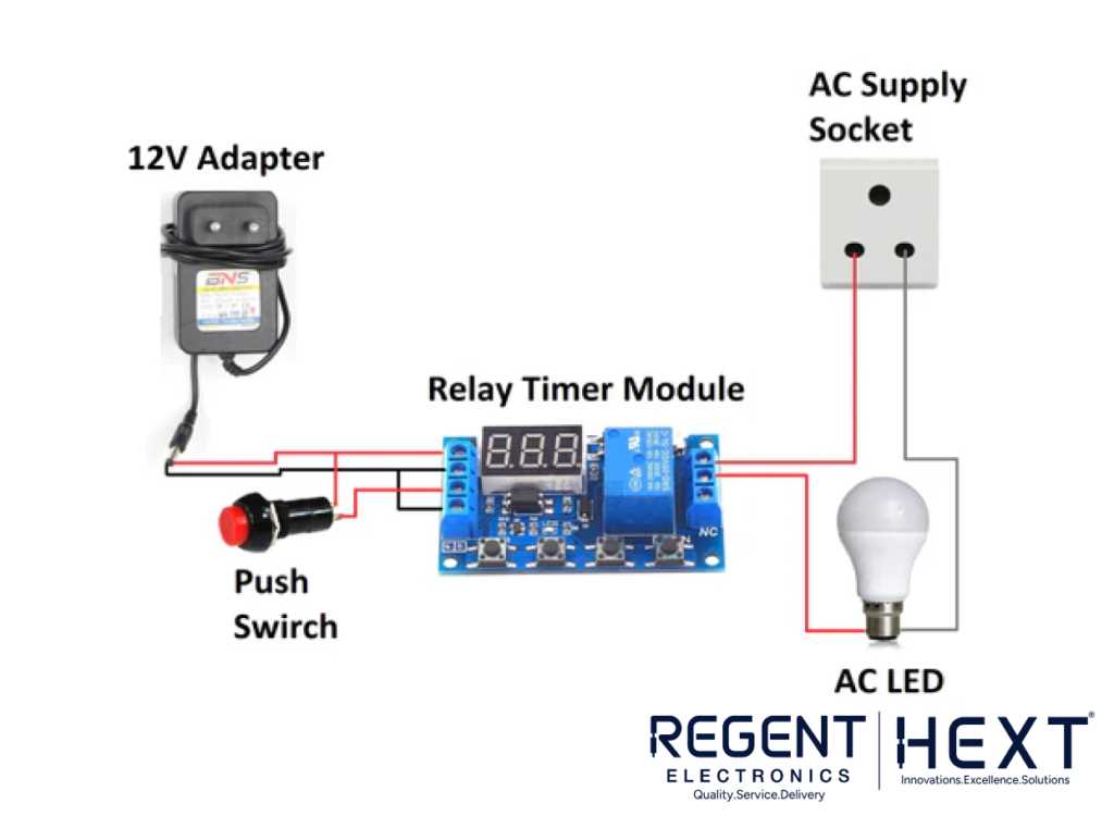 timer relay schematic diagram