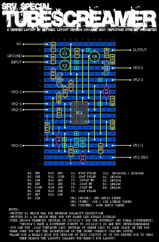 tube screamer schematic diagram