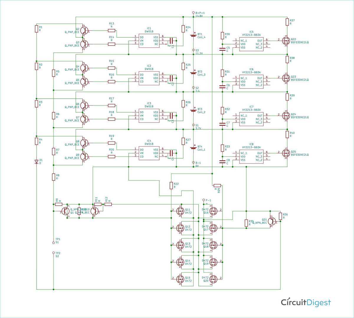 battery management system circuit diagram