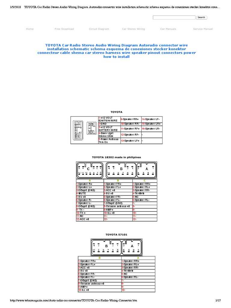 1999 toyota avalon xls radio wiring diagram