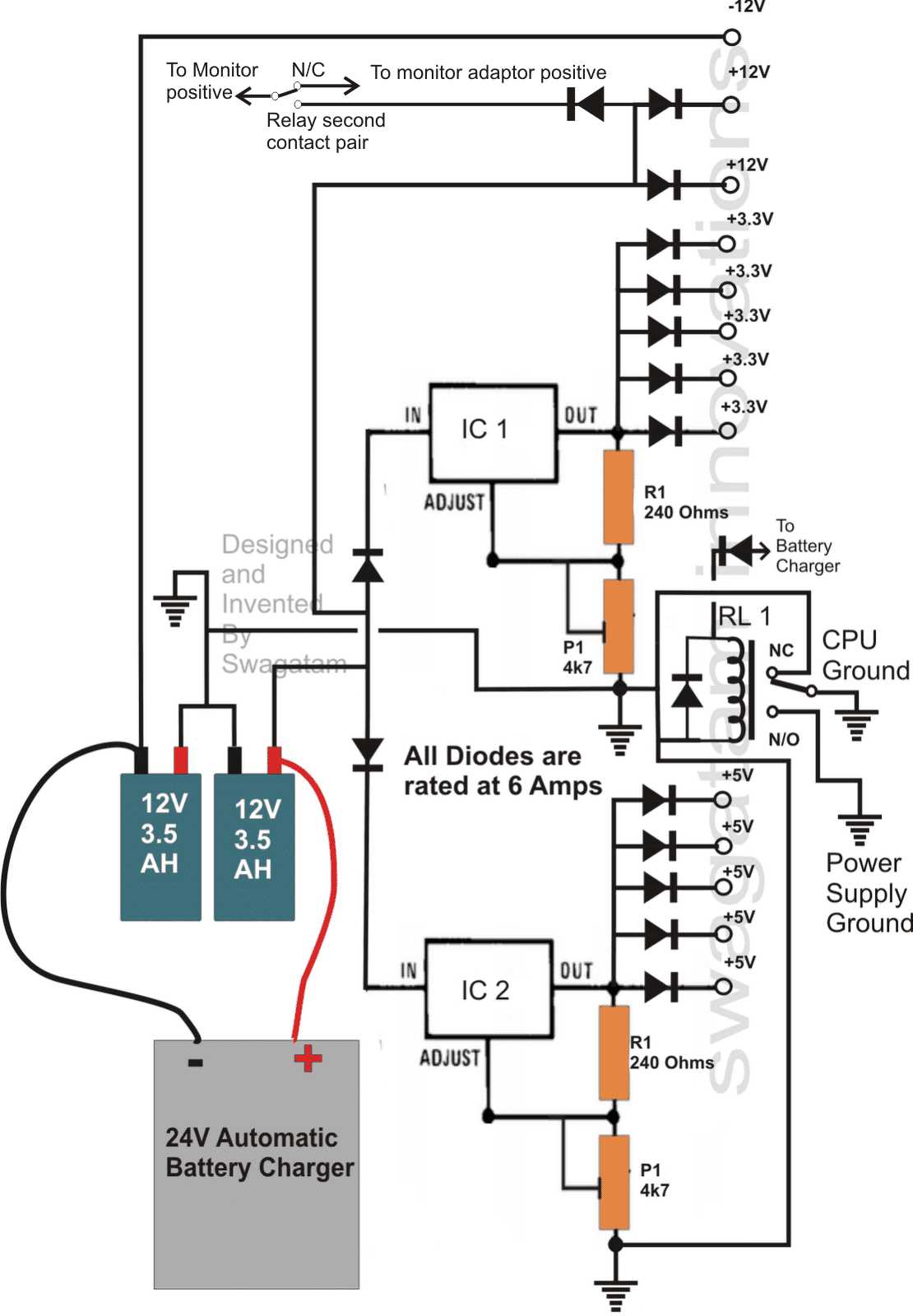 transformerless ups circuit diagram