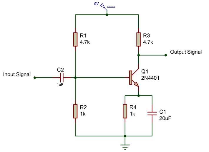 transistor amplifier circuit diagram