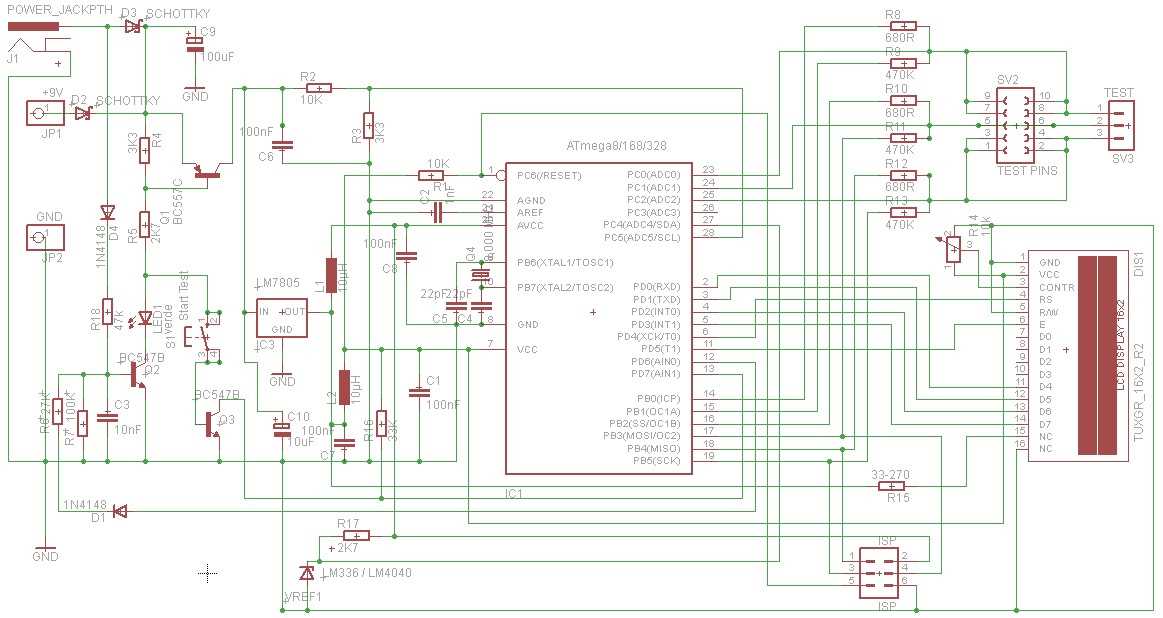 transistor tester schematic diagram
