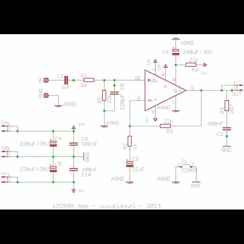 lm3886 amplifier circuit diagram