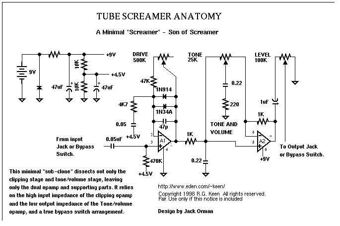 tube screamer schematic diagram