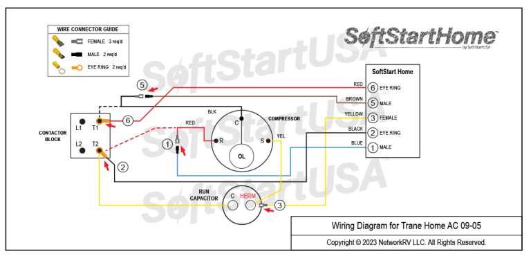 trane capacitor wiring diagram