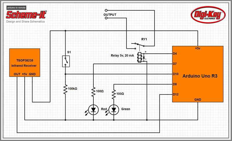 tv remote control circuit diagram