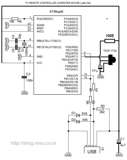 tv remote control circuit diagram
