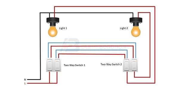 two switch light wiring diagram