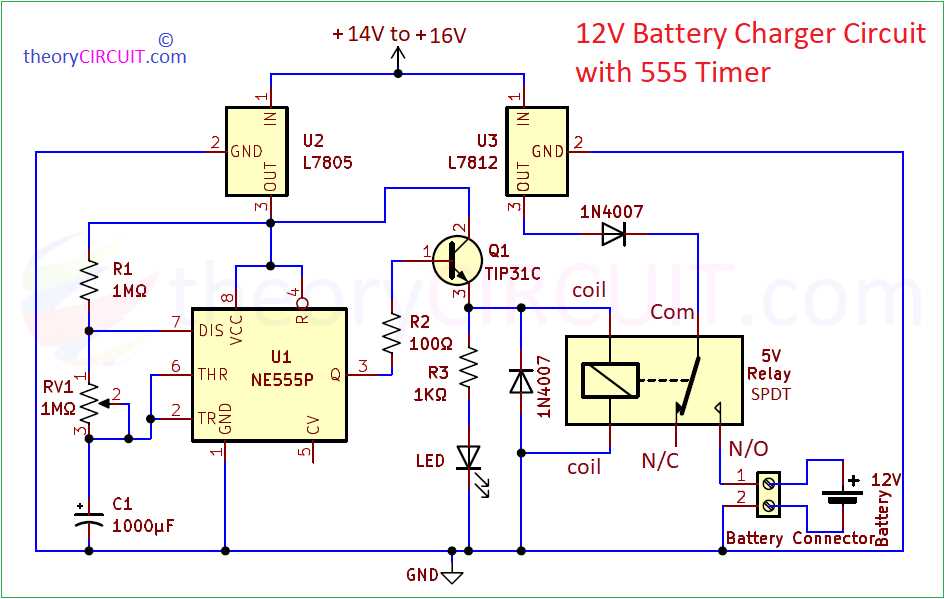 solar battery charger circuit diagram with auto cut off