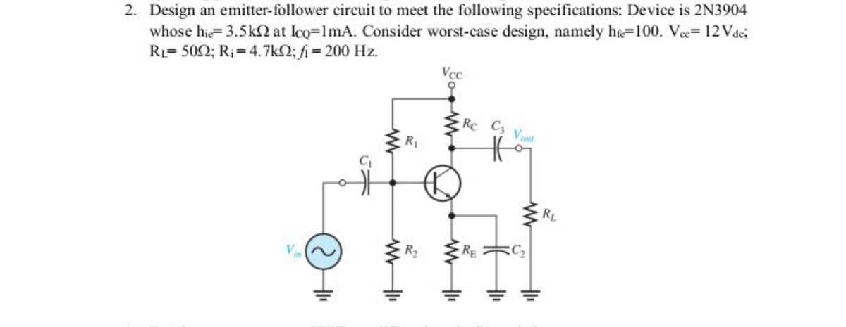 emitter follower circuit diagram