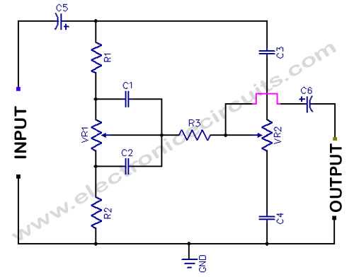 bass tone control circuit diagram