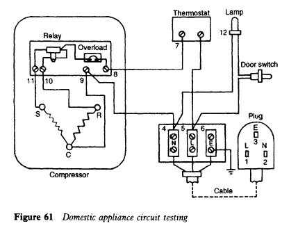 schematic wiring diagram of a refrigerator