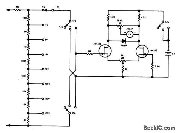 fet tester schematic diagram