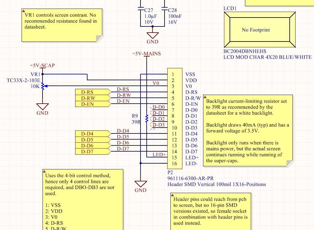 lcd screen schematic diagram