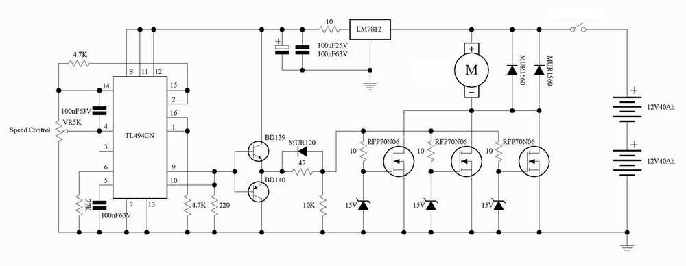 dc motor controller schematic diagram