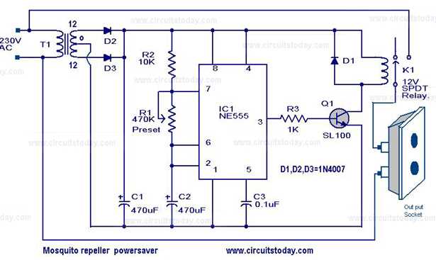ultrasonic pest repeller circuit diagram