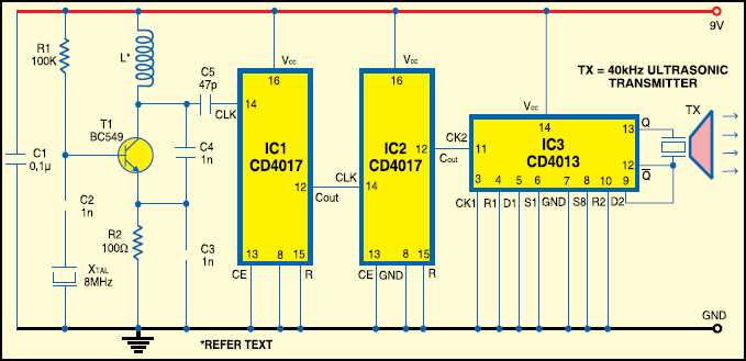 ultrasonic receiver circuit diagram