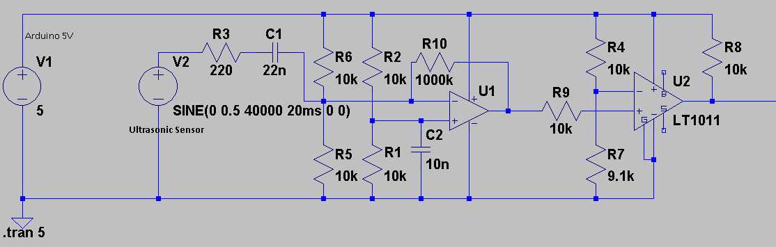 ultrasonic sensor circuit diagram with arduino