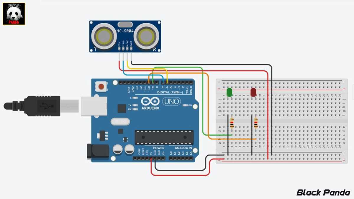 ultrasonic sensor circuit diagram with arduino