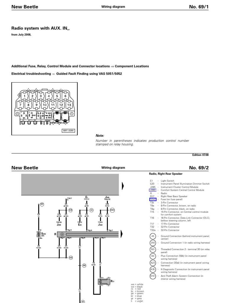 volkswagen beetle wiring diagram