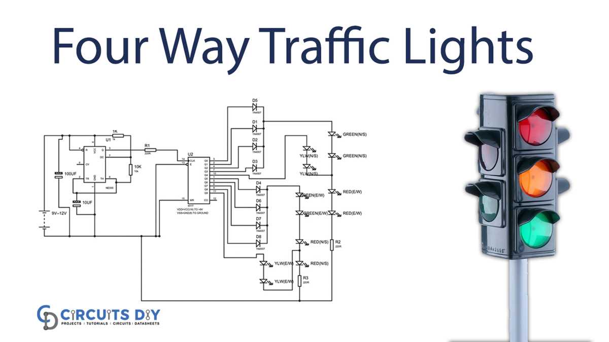 simple traffic light circuit diagram