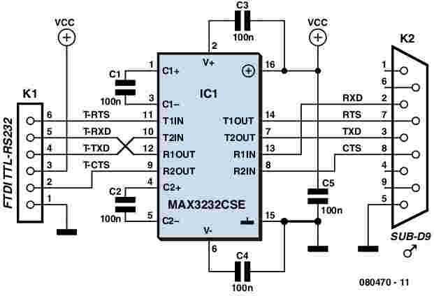 usb to serial schematic diagram